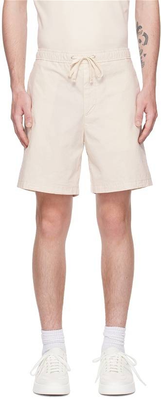 Photo: BOSS Off-White Regular-Fit Shorts