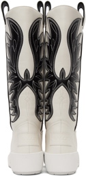 Bally White Bally Curling Montana Combat Boots