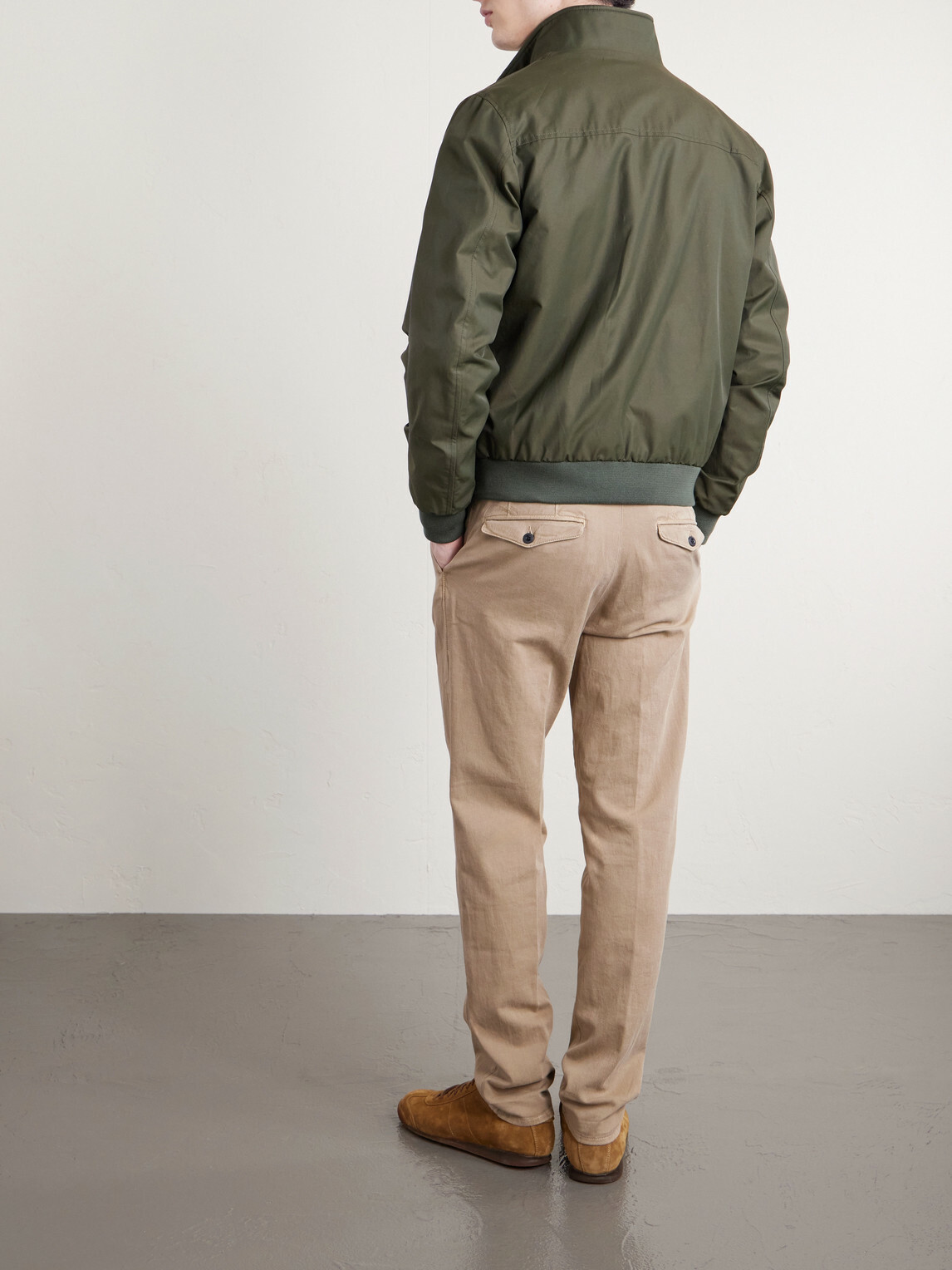 Slowear - Tapered Pleated Cotton-Blend Gabardine Trousers - Neutrals