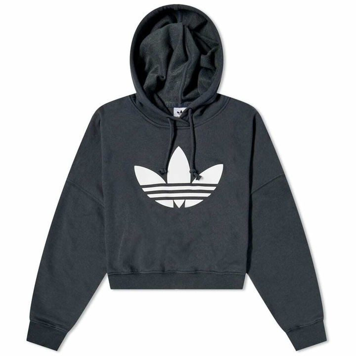 Photo: Adidas Womens 80’S Aerobic Cropped Hoody in Carbon