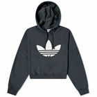 Adidas Womens 80’S Aerobic Cropped Hoody in Carbon