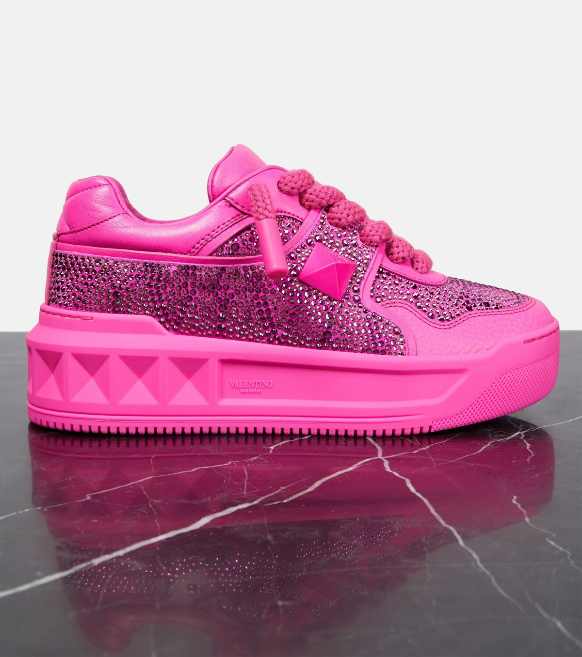 Valentino Garavani One Stud XL Toile Iconographe platform