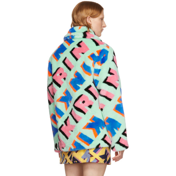 Kirin Multicolor Eco-Fur Typo Jacket