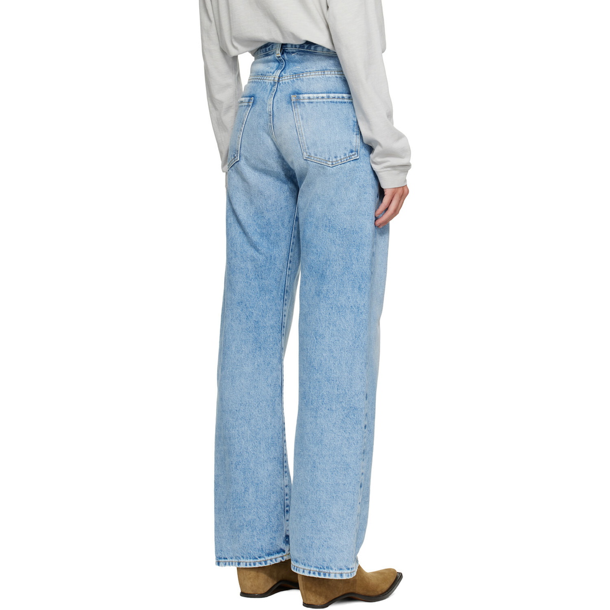 Maison Margiela Blue Contrasted Pockets Straighte Jeans