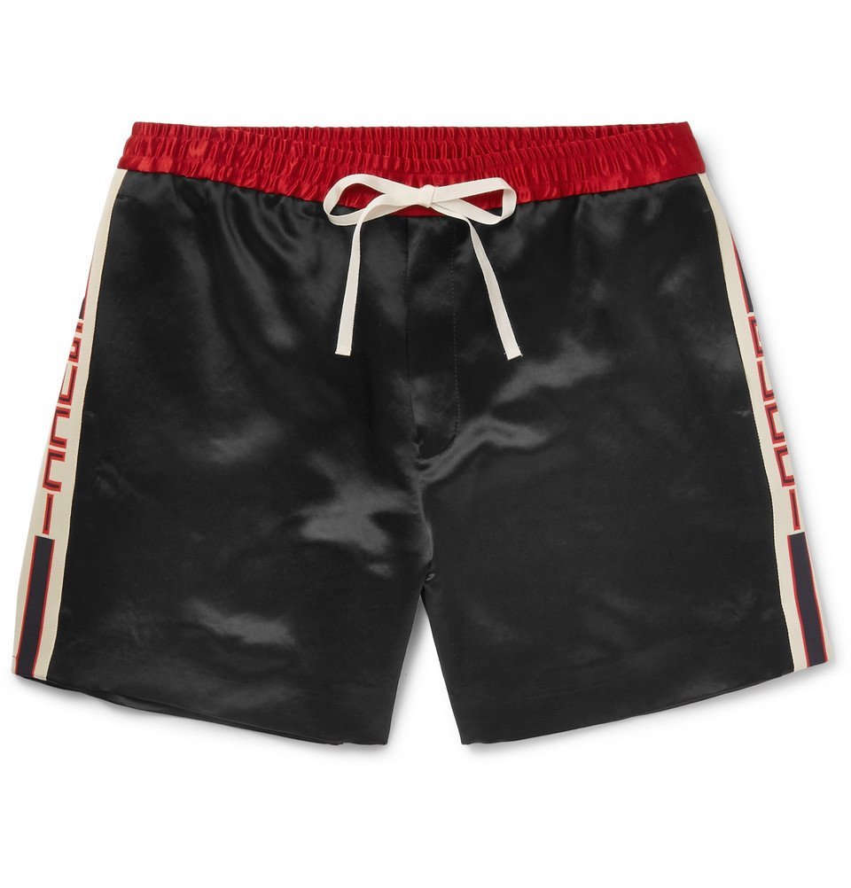 Gucci GG Supreme Swim Shorts in Red for Men