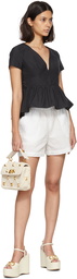 RED Valentino White Polyester Shorts