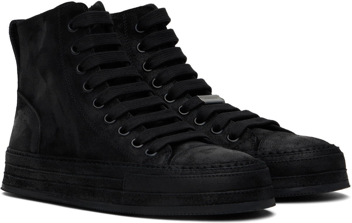 Ann Demeulemeester Black Orvo High-Top Sneakers