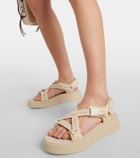 Chloé Mila logo platform sandals