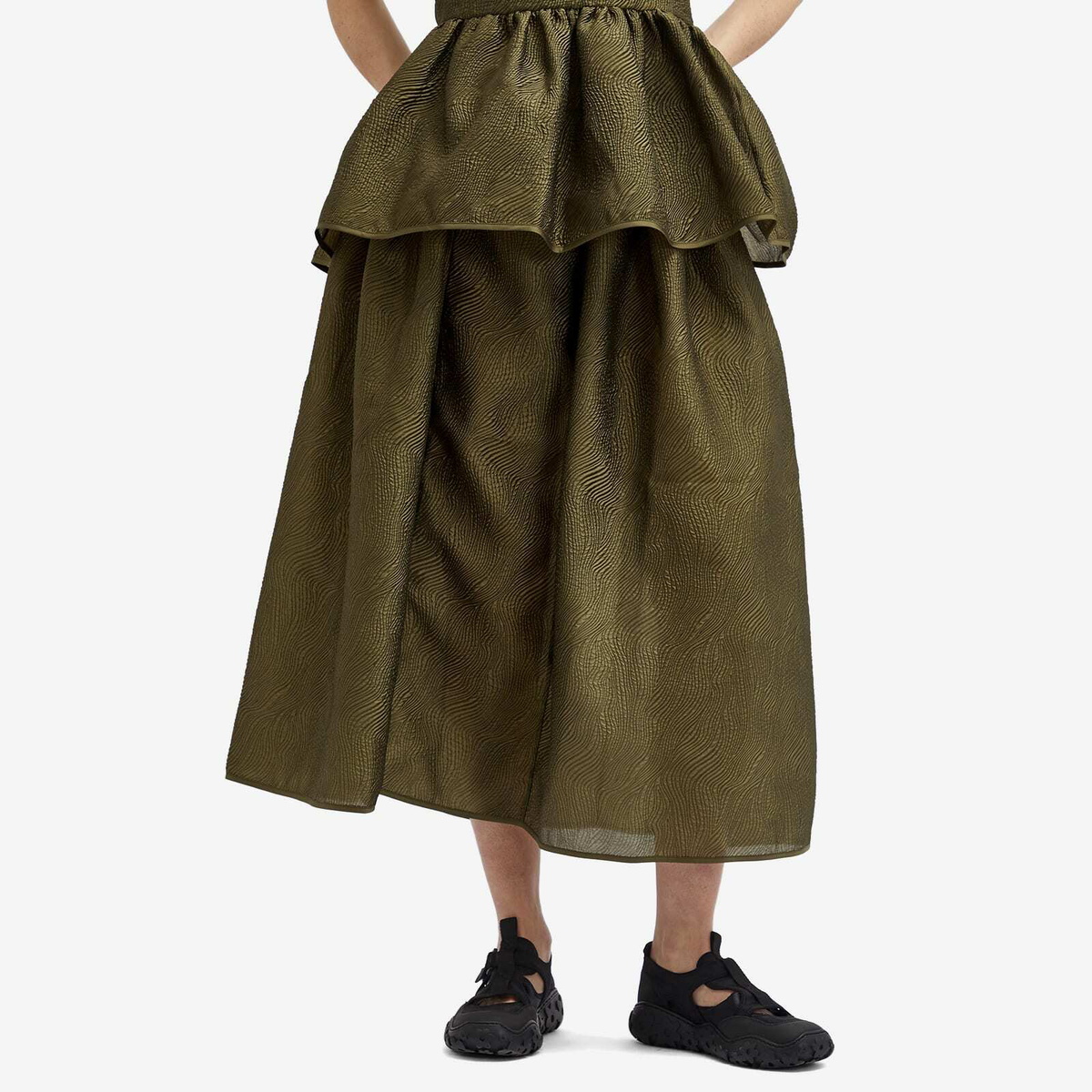 Cecilie Bahnsen Women's Fabiola Skirt in Olive Cecilie Bahnsen