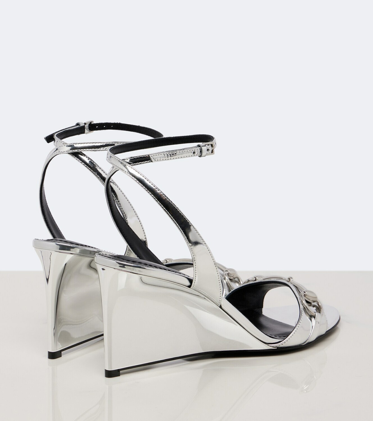 Gucci Donna leather wedge sandals