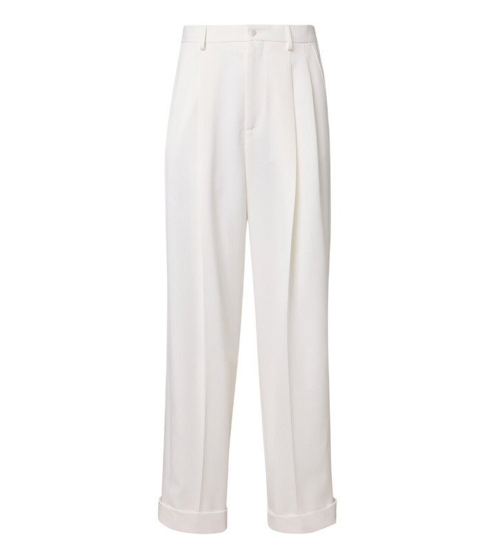 Photo: Dolce&Gabbana Pleated wool and silk-blend tuxedo pants