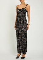 Alice + Olivia Carissa Floral-lace Maxi Dress Black