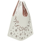 Simone Rocha Off-White Mini Lasercut Lace Shopper Tote