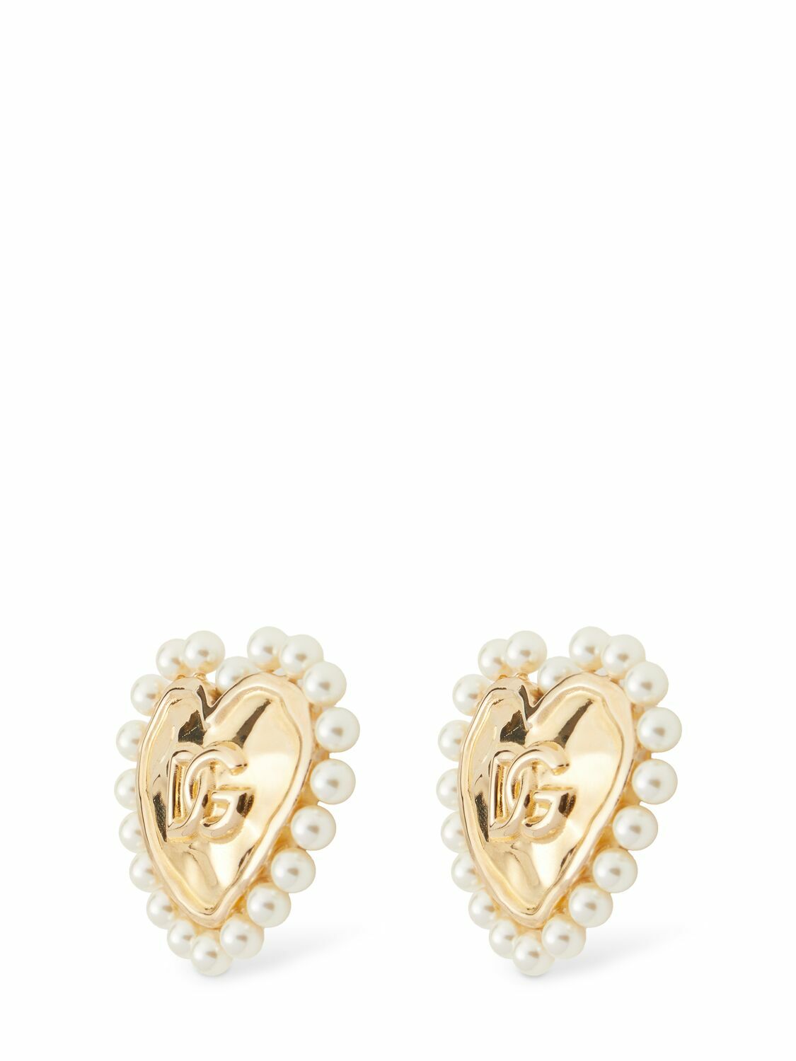 ピアス Dolce & Gabbana Heart Earrings With Dg Logo Dolce & Gabbana Heart Earrings With Dg Logo | italist