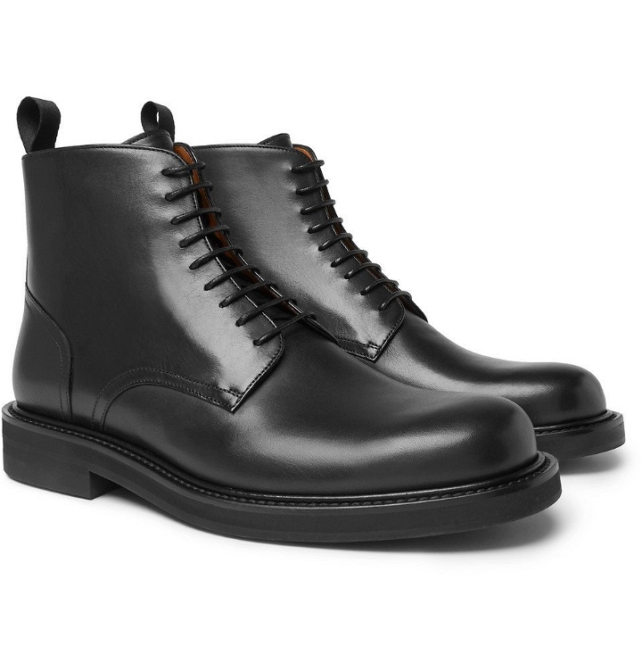 Photo: Mr P. - Jacques Leather Derby Boots - Men - Black