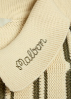 Malbon Links Patterned Cotton-blend Polo Jumper Beige