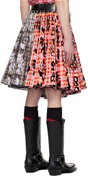 Chopova Lowena Gray & Red Penstemon Skirt