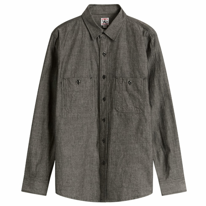 Photo: Randy's Garments Men's Randy’s Garments  3 Pocket Work Shirt in Black Heavy Chambray