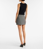 Ferragamo Striped wool-blend miniskirt