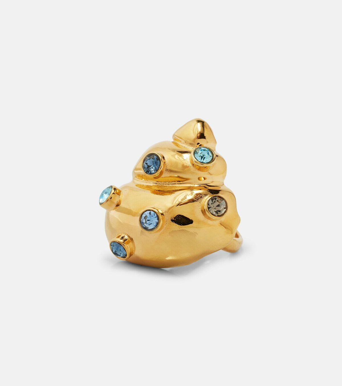 Oscar de la Renta Seashell crystal-embellished ring