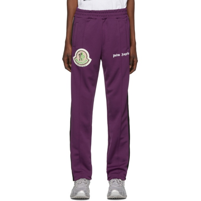 Photo: Moncler Genius 8 Moncler Palm Angels Purple Logo Patch Lounge Pants