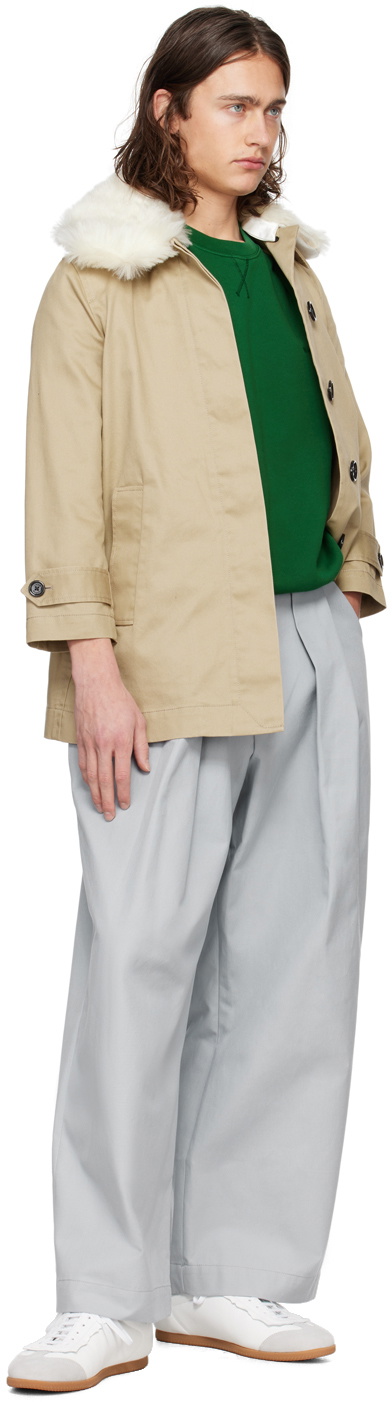 Meryll Rogge Gray Box Pleat Trousers