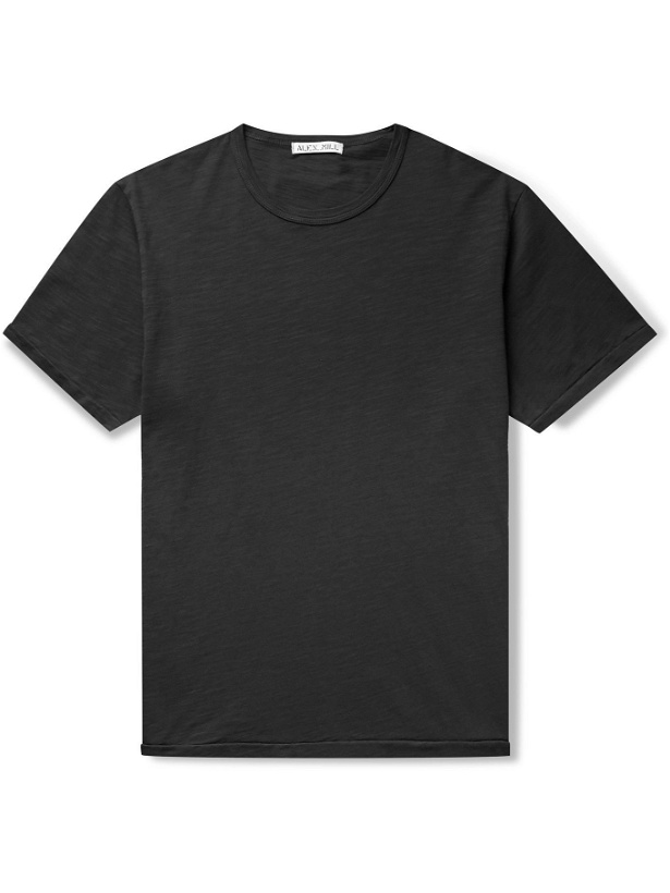 Photo: ALEX MILL - Standard Slim-Fit Slub Cotton-Jersey T-Shirt - Black