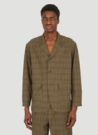 Loiter Checked Blazer in Khaki