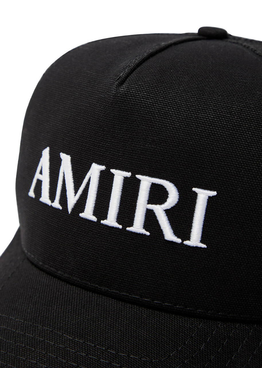 AMIRI ブラック ロゴ キャップ アミリAMIRI オールブラックロゴキャップ