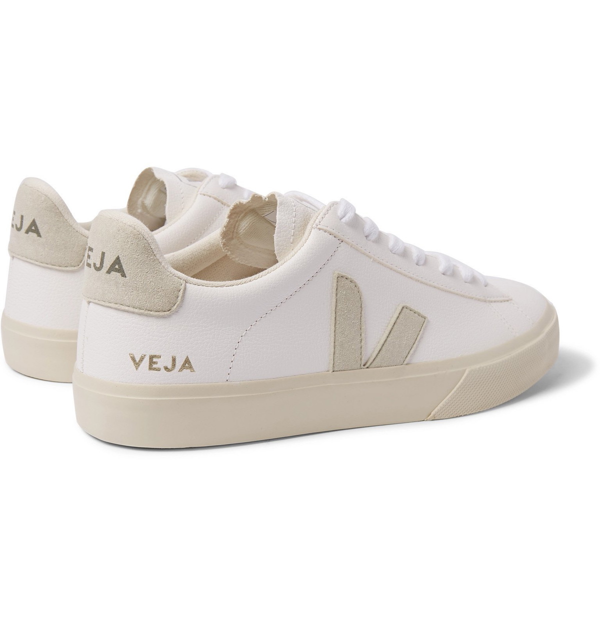 Veja - Campo Suede-Trimmed Leather Sneakers - White VEJA