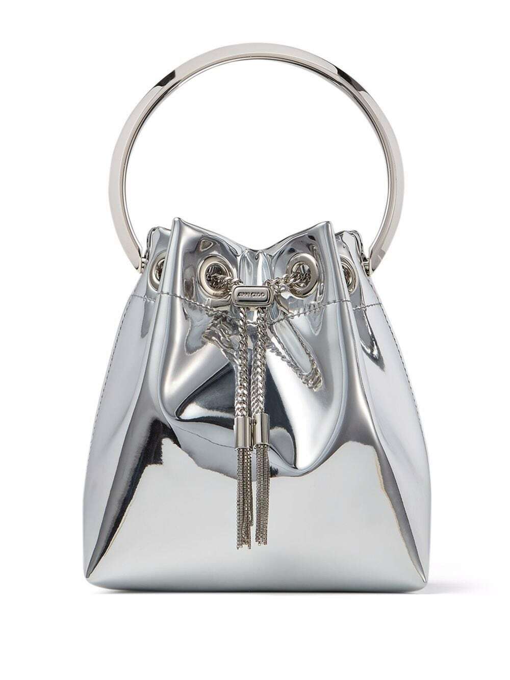 JIMMY CHOO - Bon Bon Metallic Leather Bucket Bag Jimmy Choo