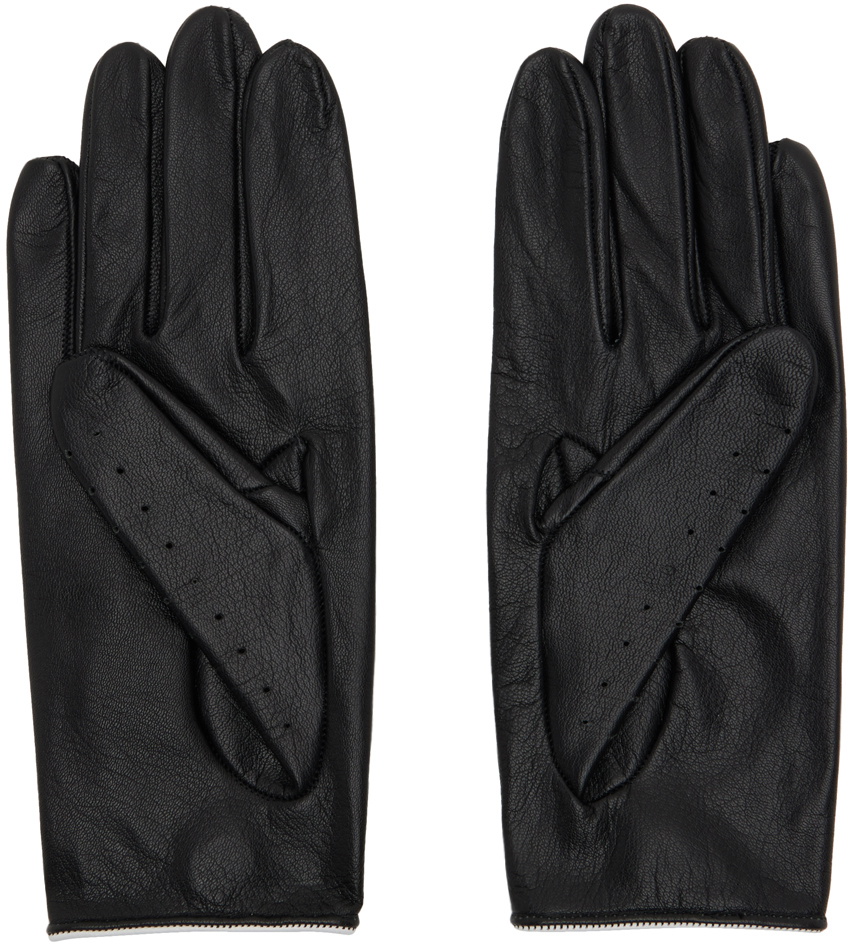 Ernest W. Baker Black Floral Gloves