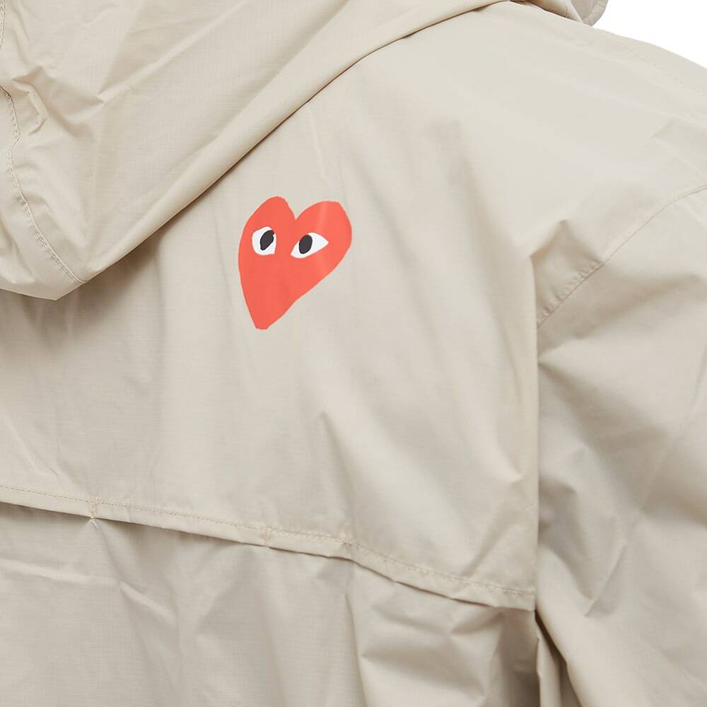 Comme Des Garçons Play X K Way Half Zip Packable Jacket In Beige Comme Des Garcons Play 6518