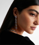 Suzanne Kalan 18kt white gold drop earrings with sapphires and diamonds