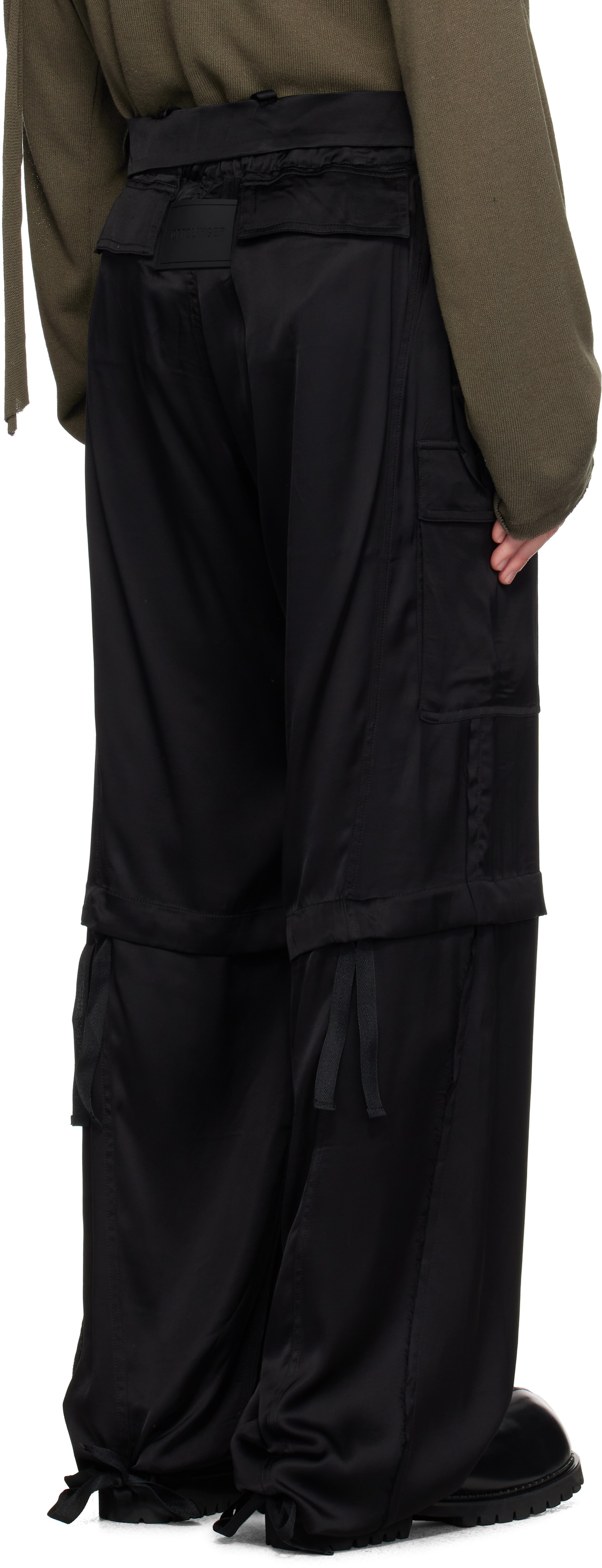 Ottolinger Black Baggy Cargo Pants
