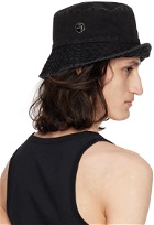 AMBUSH Black Denim Bucket Hat