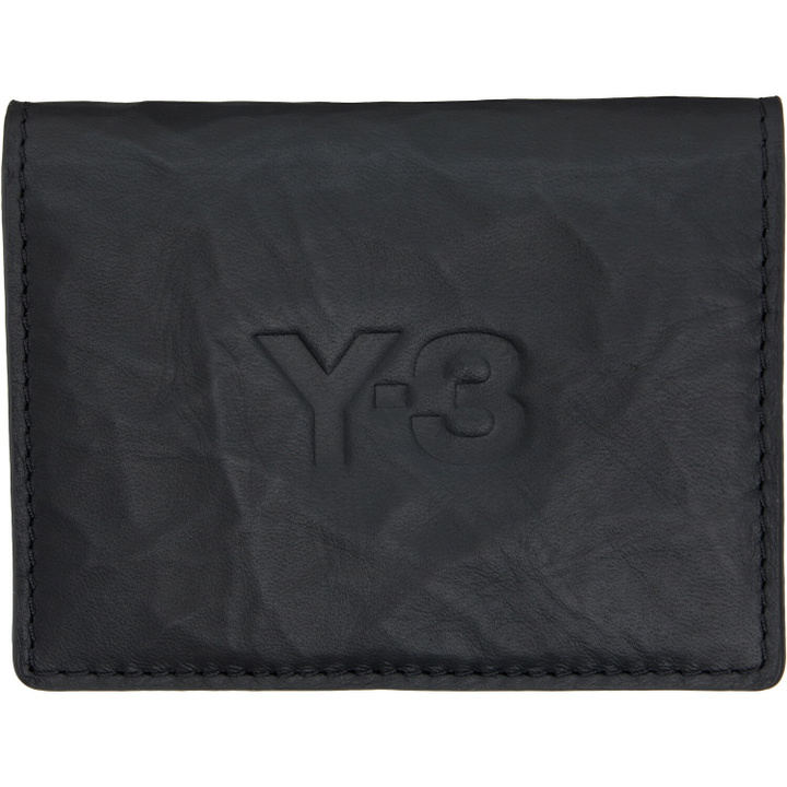 Photo: Y-3 Black Crinkled Leather Card Holder