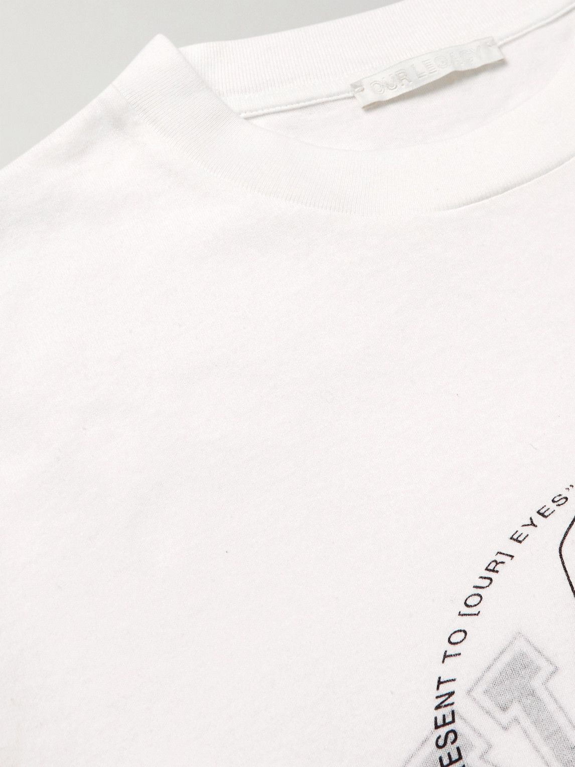 Our Legacy - Logo-Print Cotton-Jersey T-Shirt - White Our Legacy