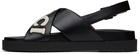 Gucci Black & White Slingback Sandals