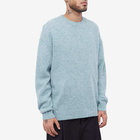 Auralee Men's Cashmere Mix Crew Knit in Top Blue Green