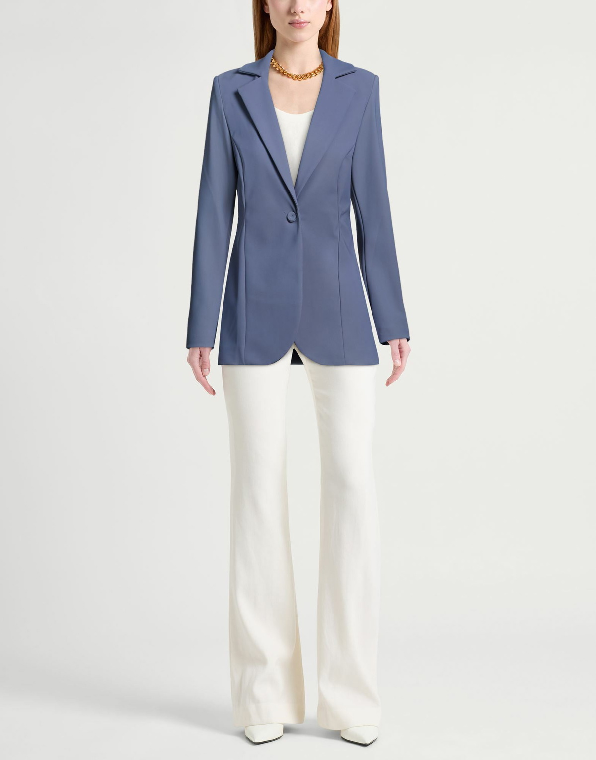 Chiara Boni La Petite Robe Womens Blazer in Slate blue