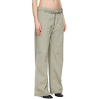 Acne Studios Gray Twill Belt Trousers