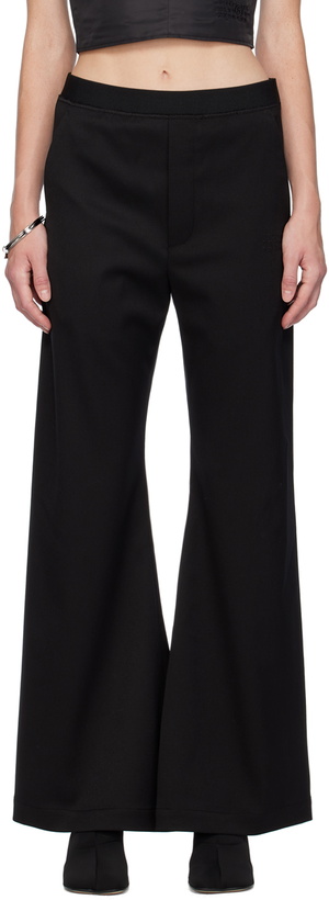 Photo: MM6 Maison Margiela Black Mock-Fly Trousers