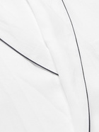 ANDERSON & SHEPPARD - Piped Linen Robe - White