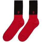Alexander McQueen Red and Black Skull Socks