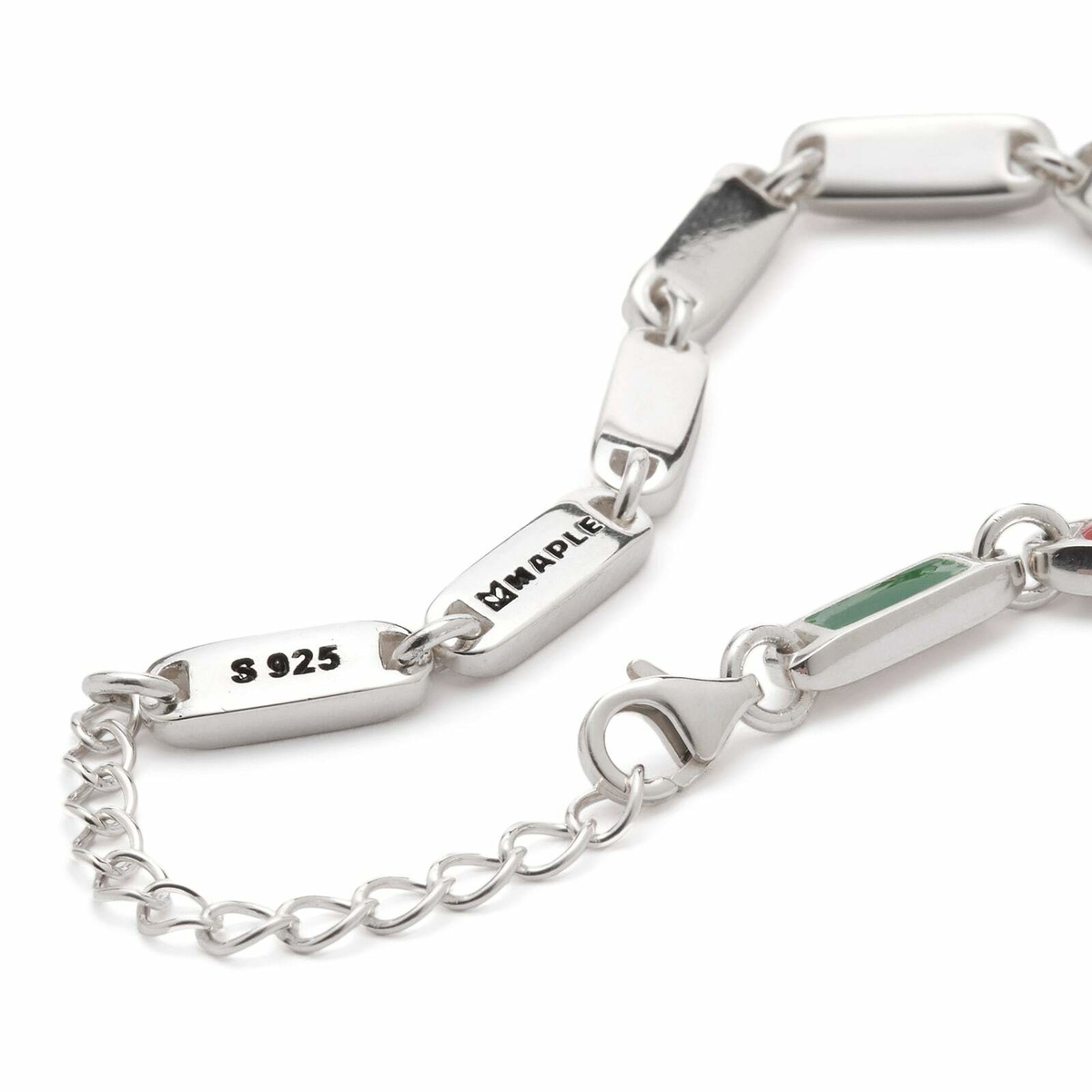 Maple Men's Poncho Bracelet in Black/Red/Green 