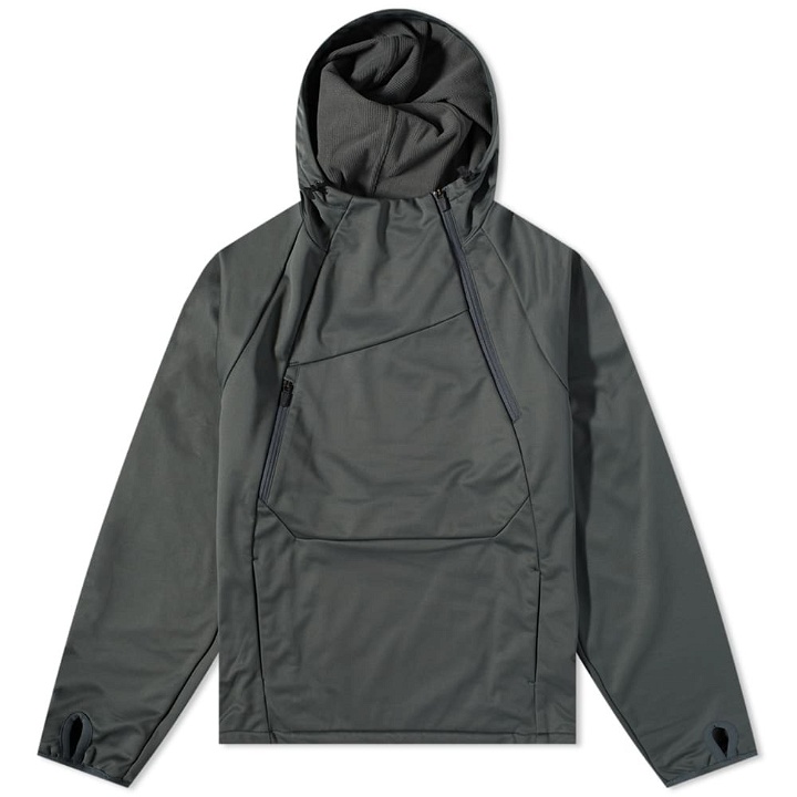 Photo: Snow Peak Men's Soft Shell Popover Jacket in Forest Green
