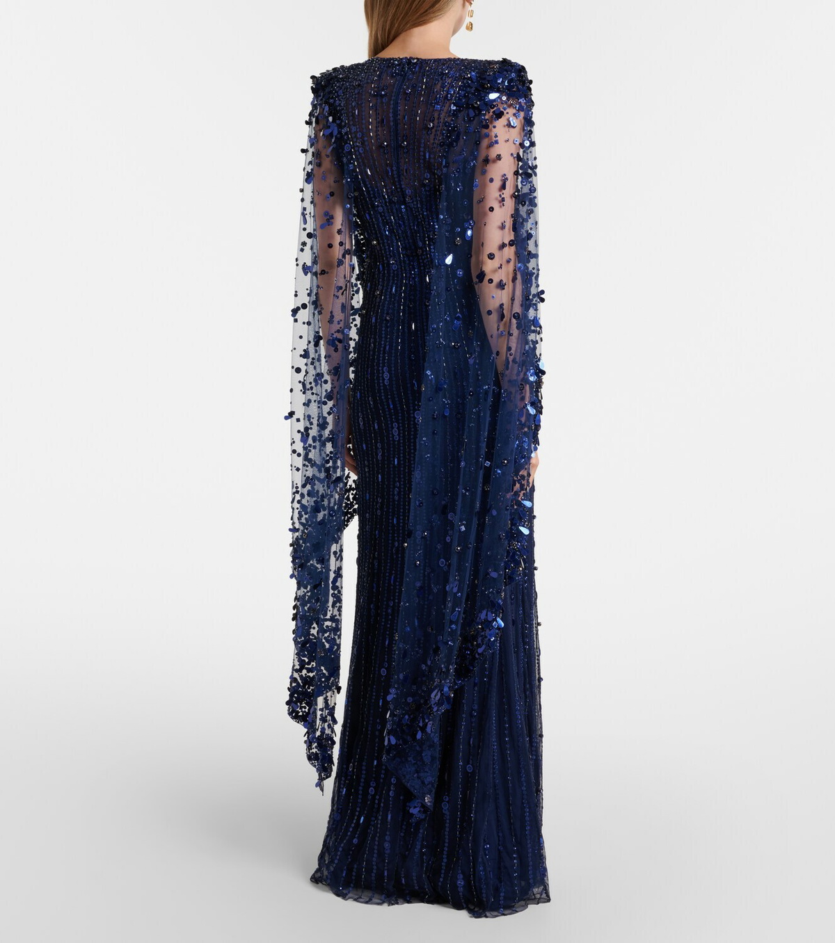Jenny Packham Caped embellished gown