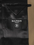 Balmain - Slim-Fit Embellished Wool-Twill Blazer - Brown