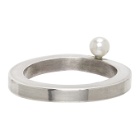 CC STEDING SSENSE Exclusive Silver Pearl Ring